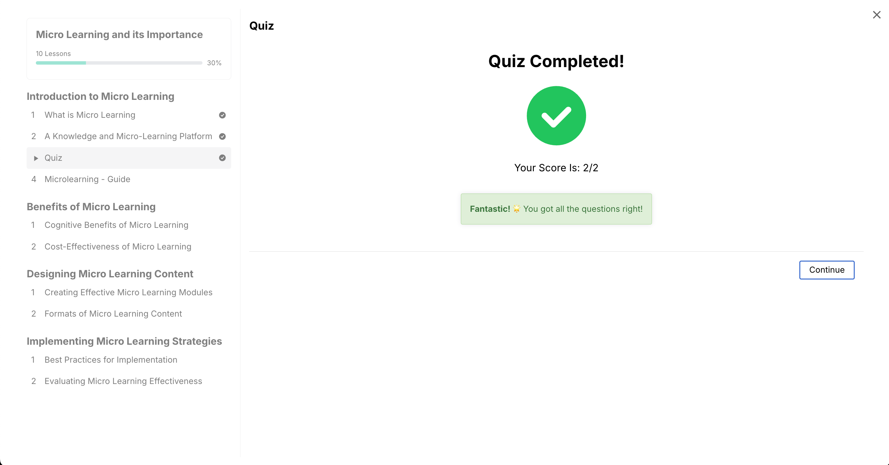 Completed training